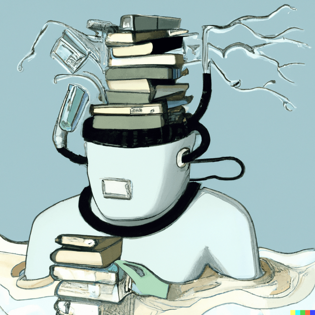An aquatic robot stores all the worlds books in its head